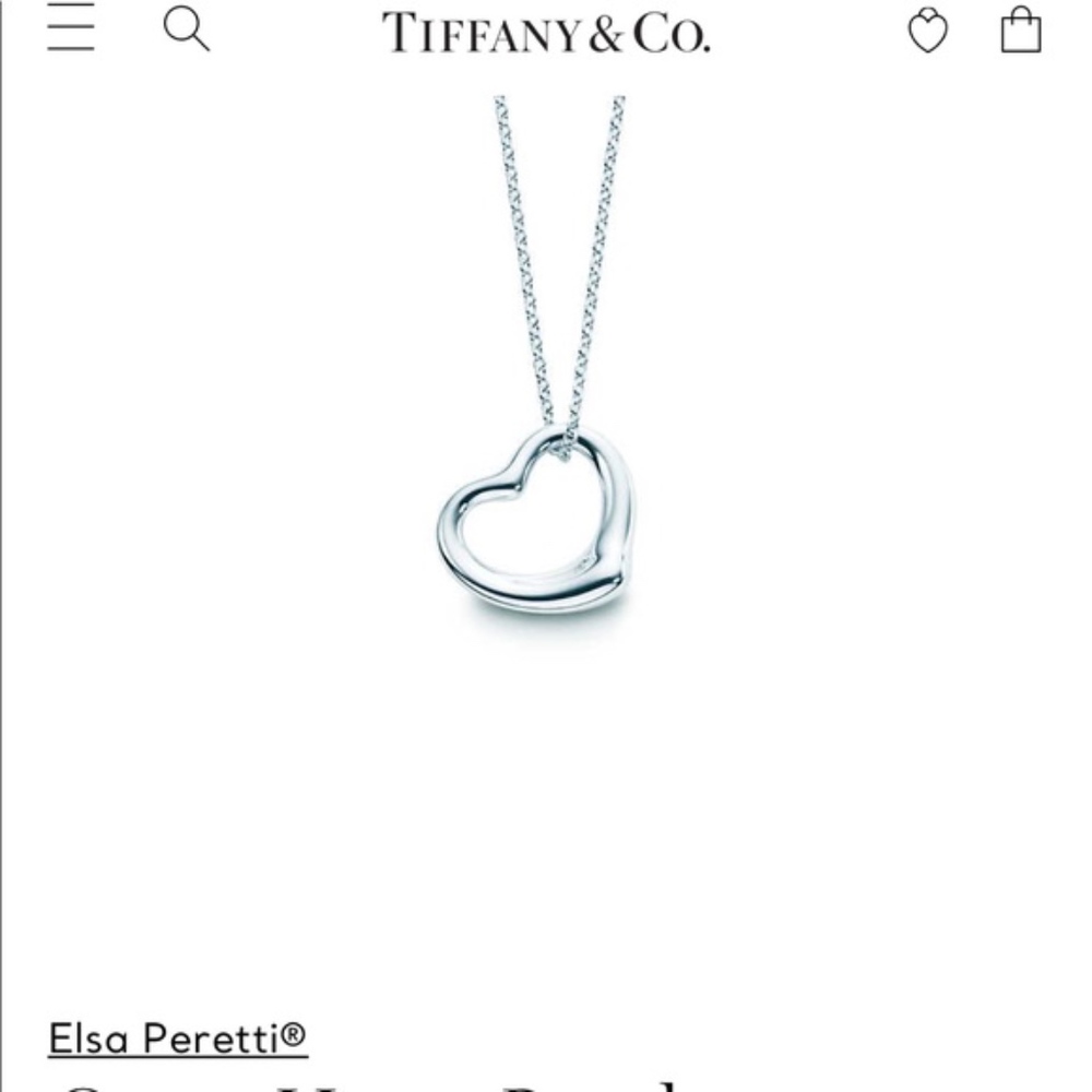 Tiffany & Co. Elsa Peretti Sm. Open Heart Pendant